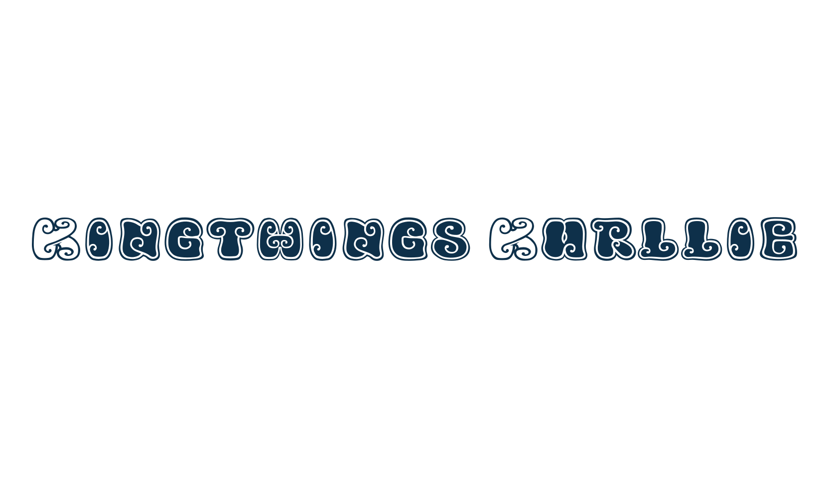 Kingthings Kurllie, fancy curly decorative font preview