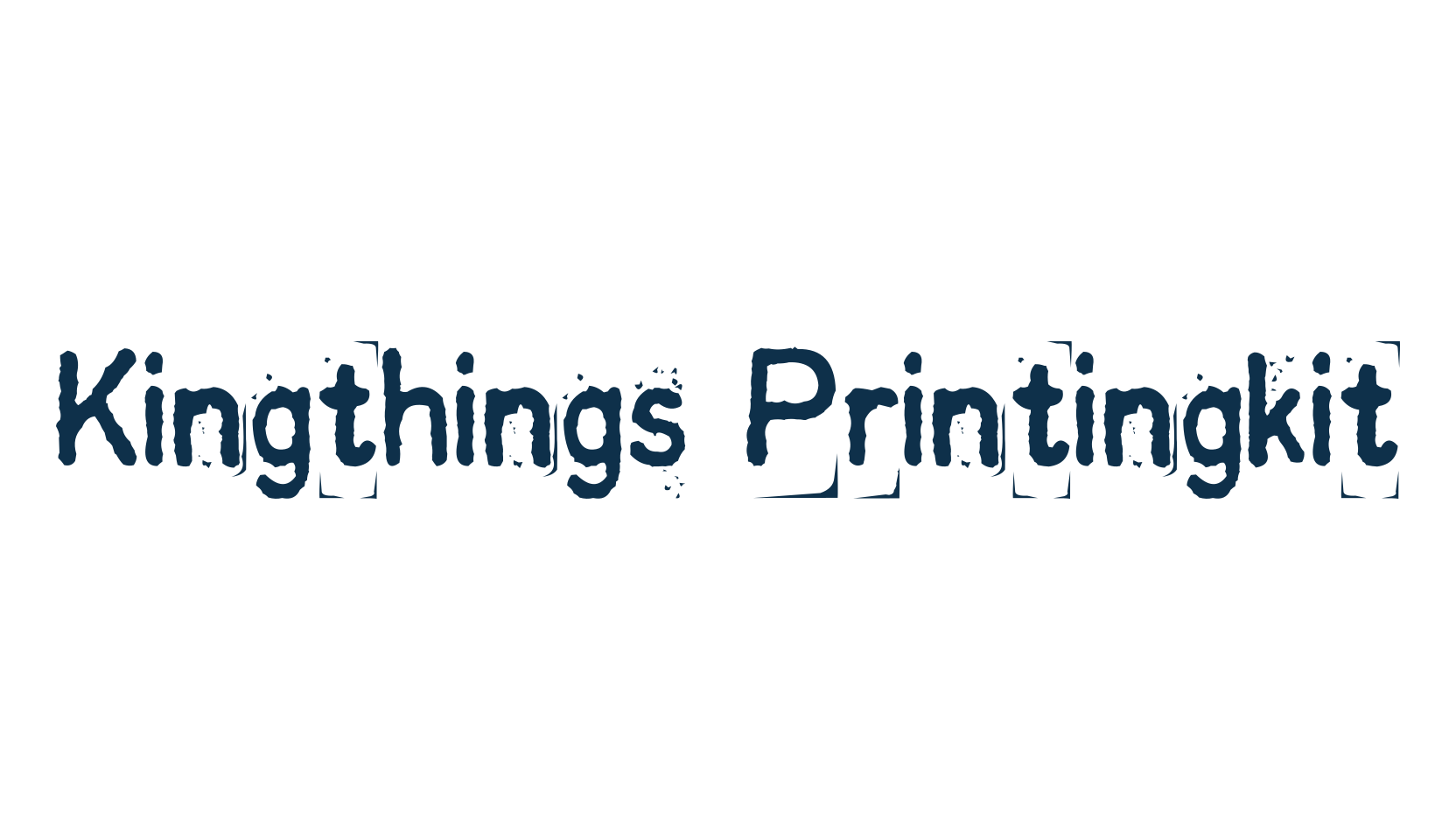 Kingthings Printingkit, fancy eroded decorative font preview