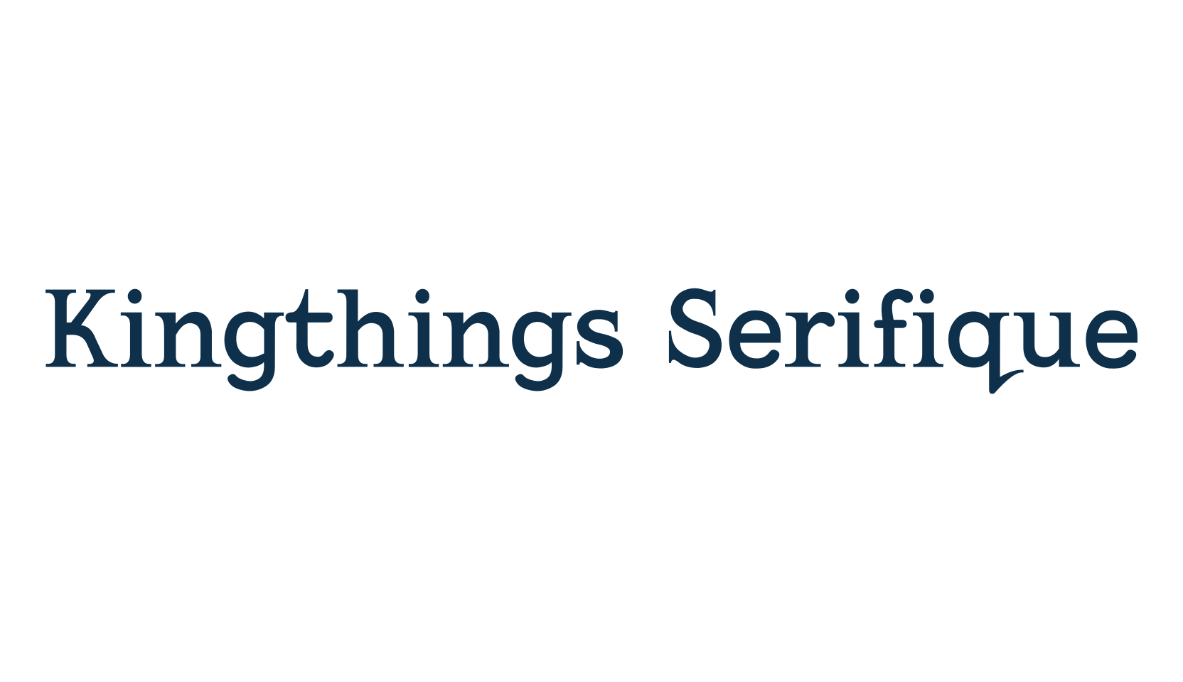 Kingthings Serifique, basic serif font preview