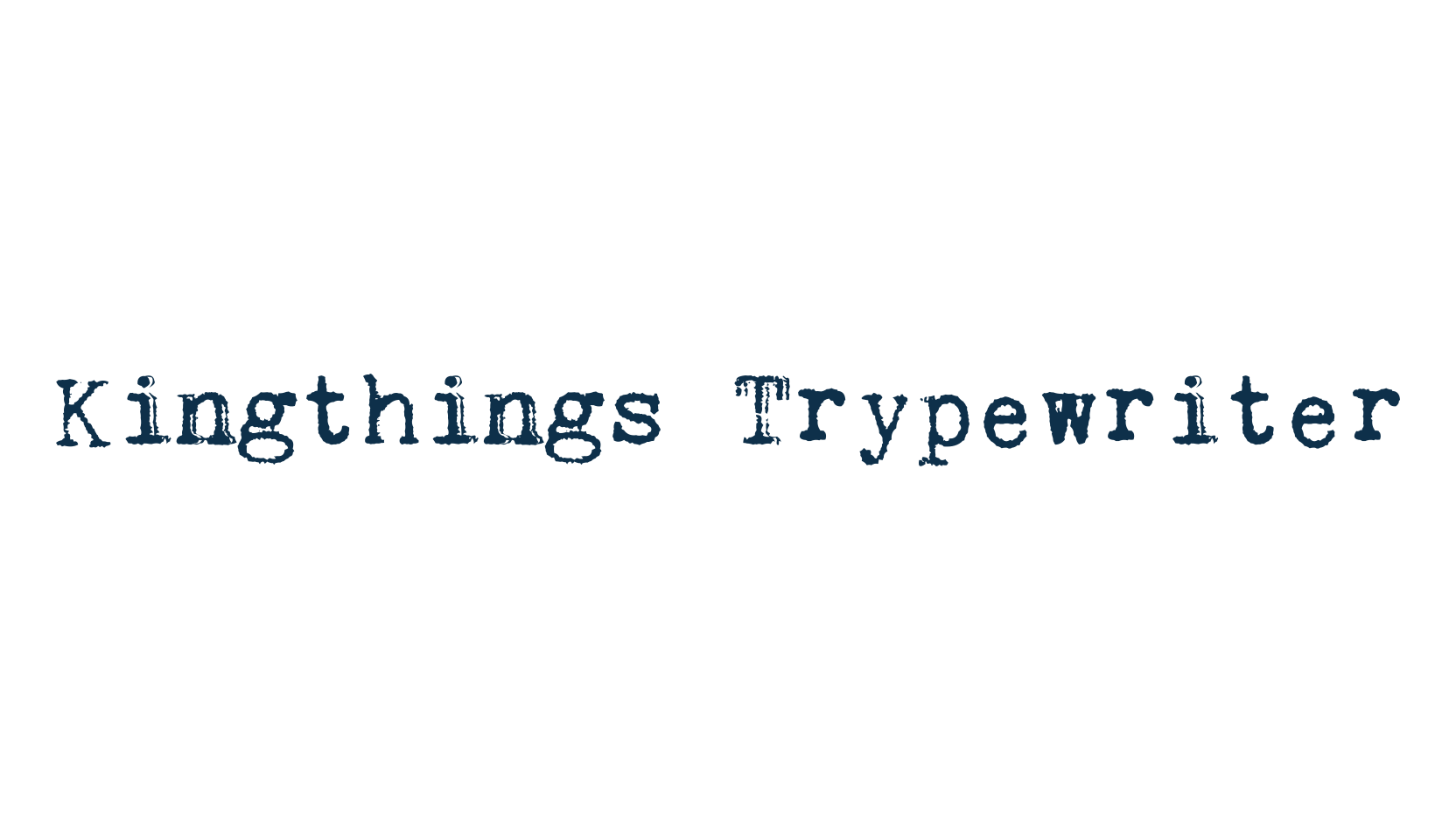 Kingthings Trypewriter, fancy typewriter decorative font preview