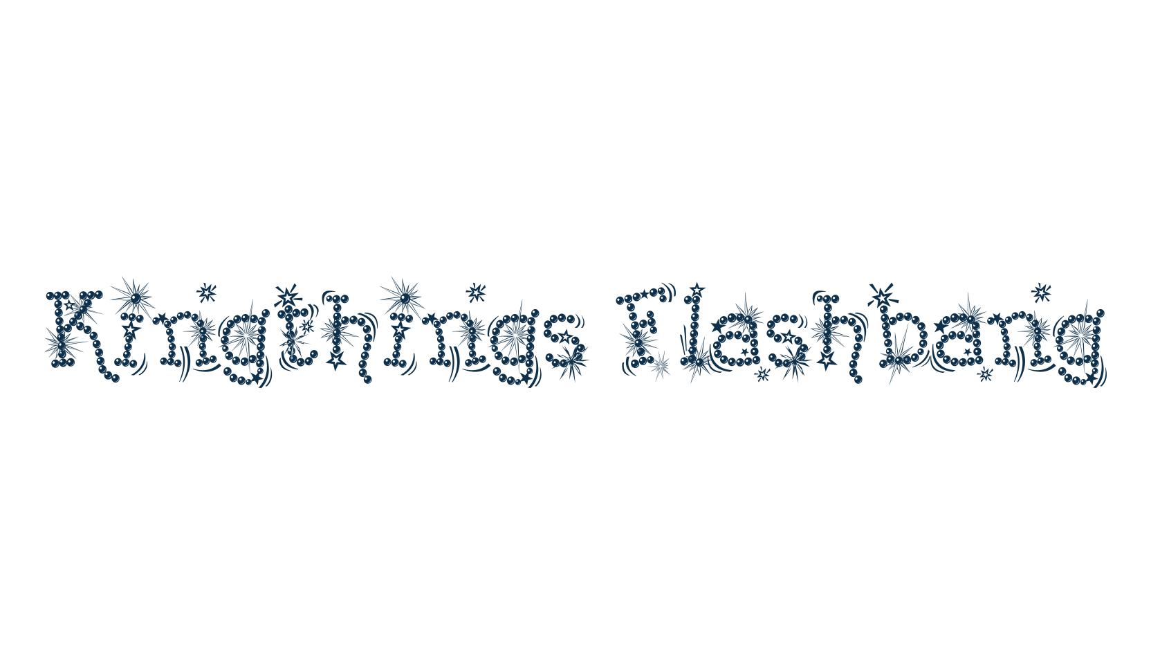 Kingthings Flashbang, fancy decorative font preview