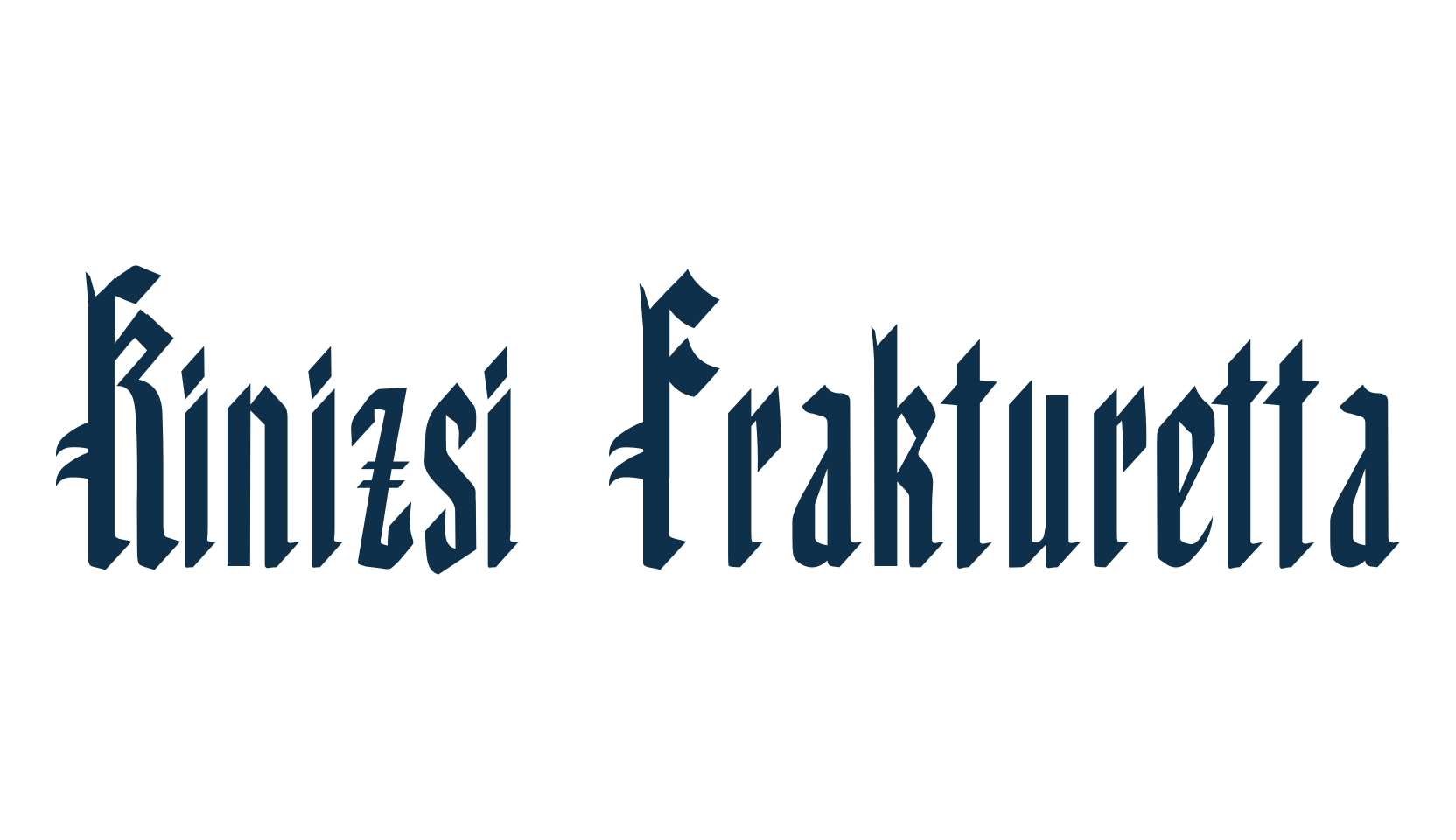 Kinizsi Frakturetta, gothic modern font preview