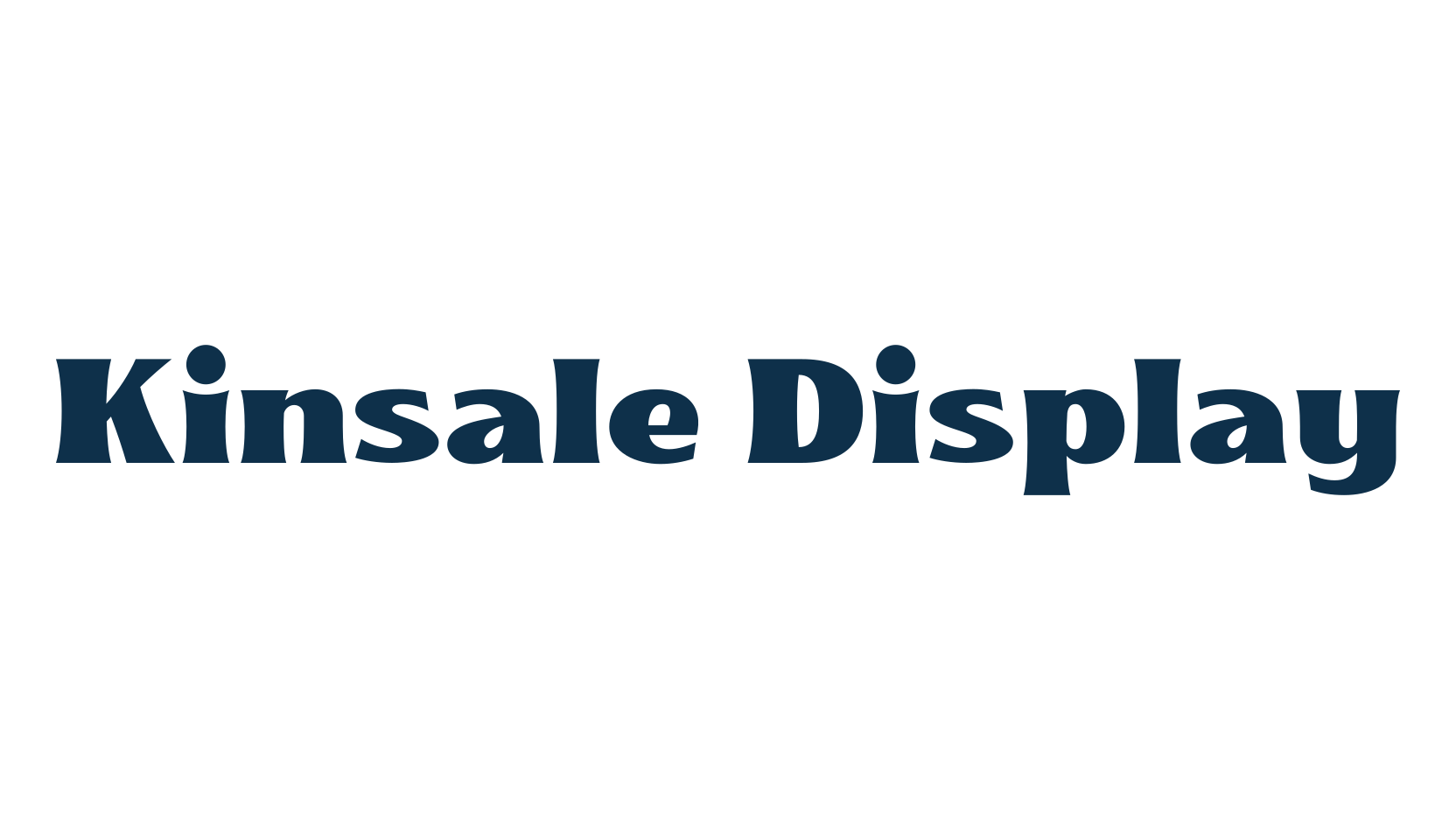 Kinsale Display, various font preview