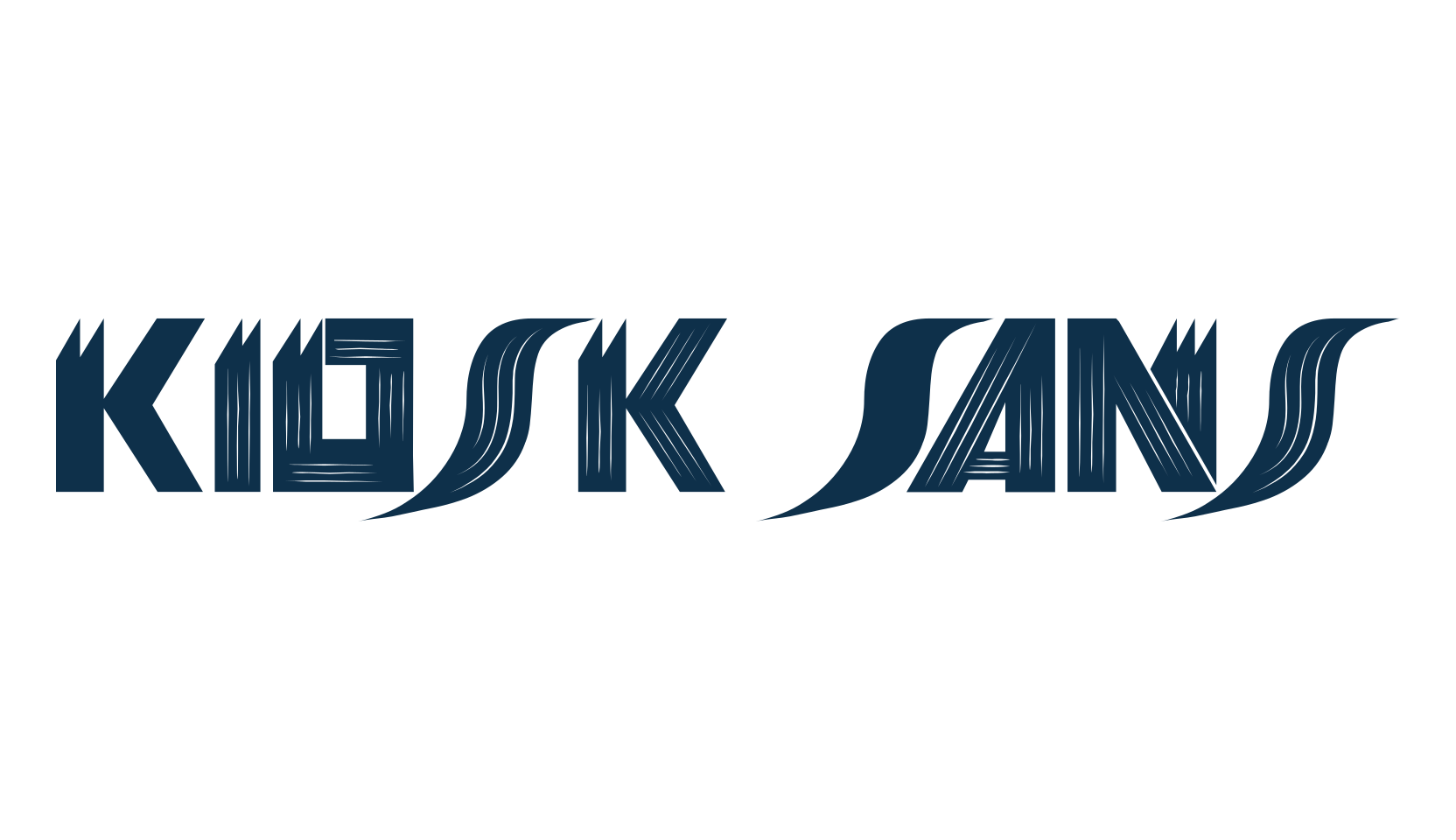 Kiosk Sans, modern font preview