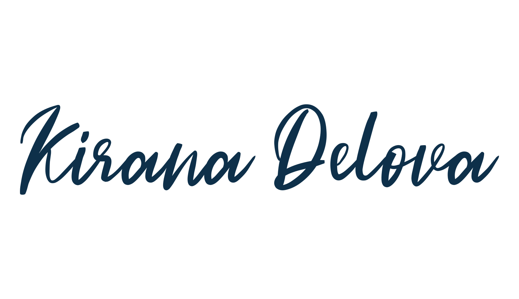 Kirana Delova, script brush fancy decorative calligraphy font preview