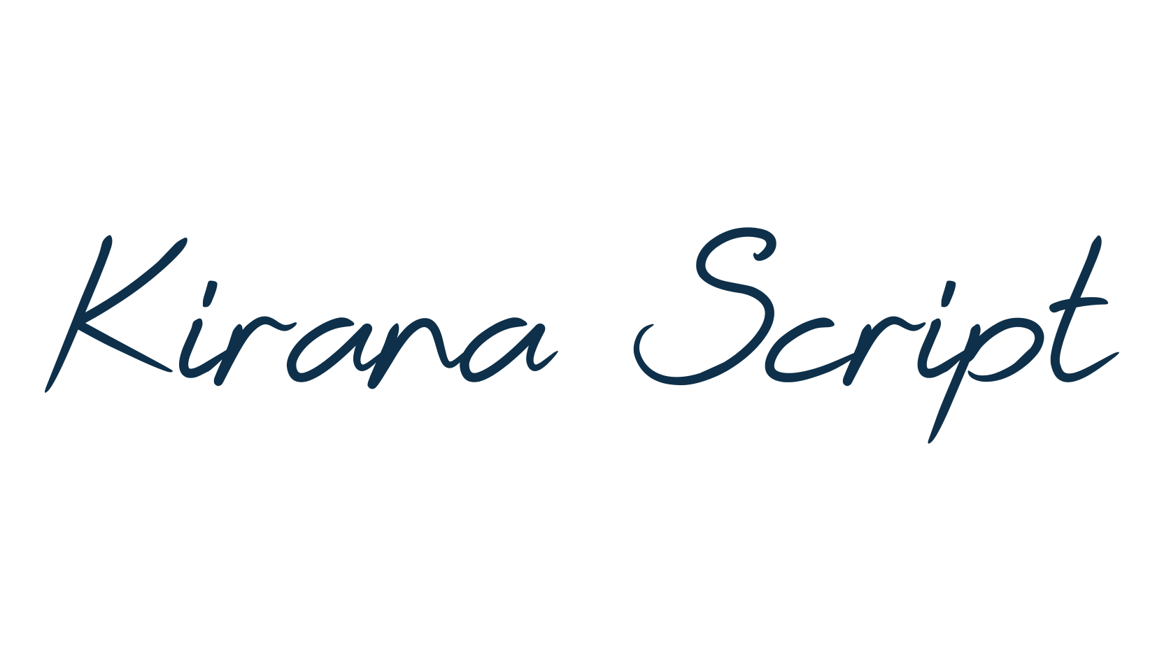 Kirana Script, handwriting font preview