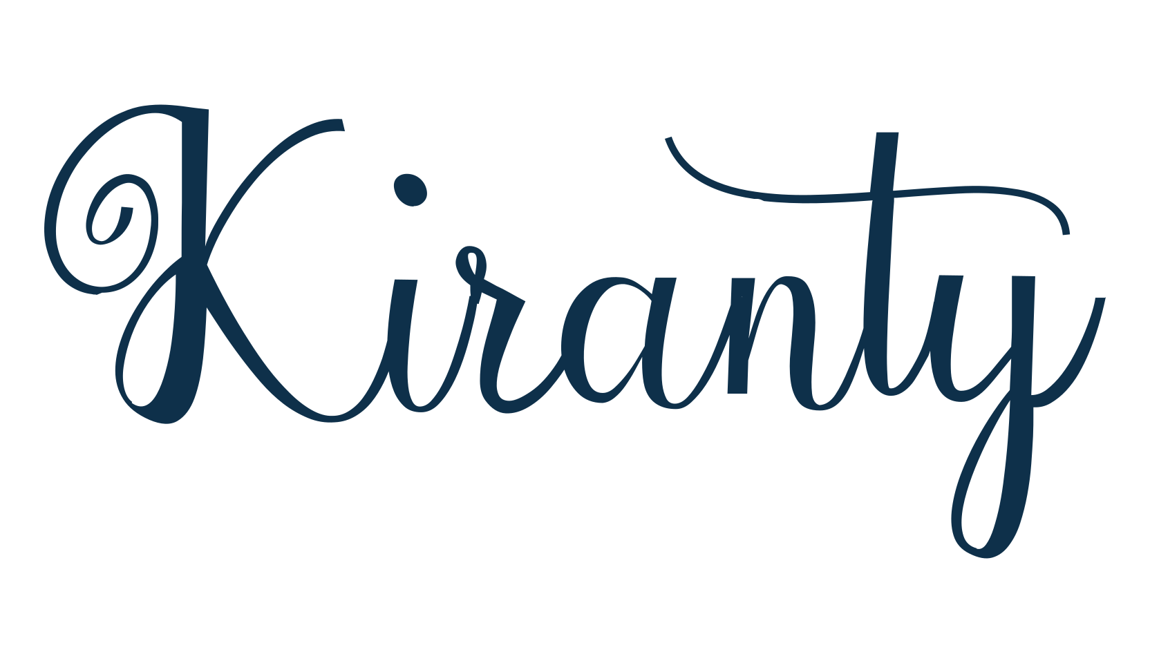 Kiranty, calligraphy font preview