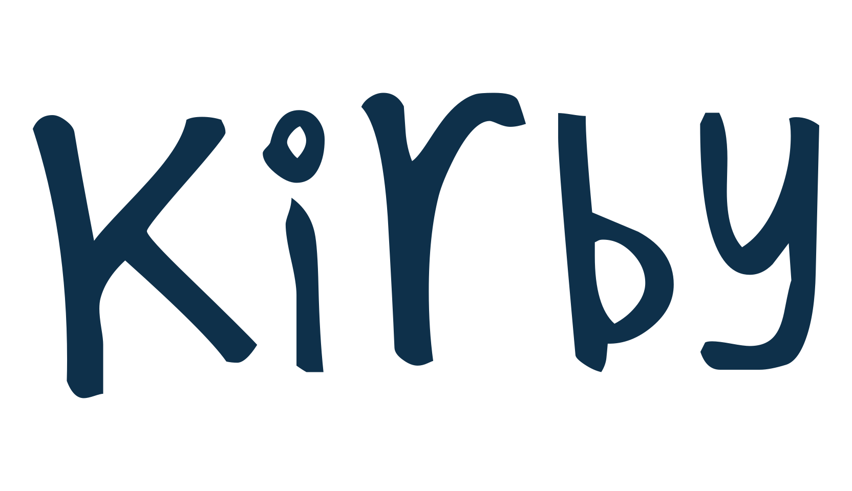 Kirby, various font preview