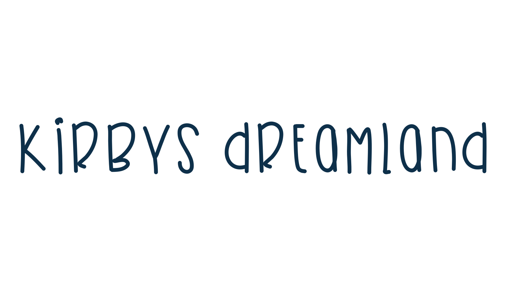 Kirbys Dreamland, handwriting font preview