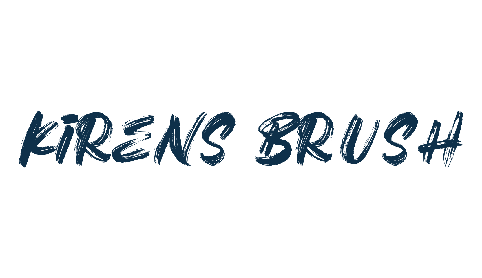 Kirens Brush, brush font preview