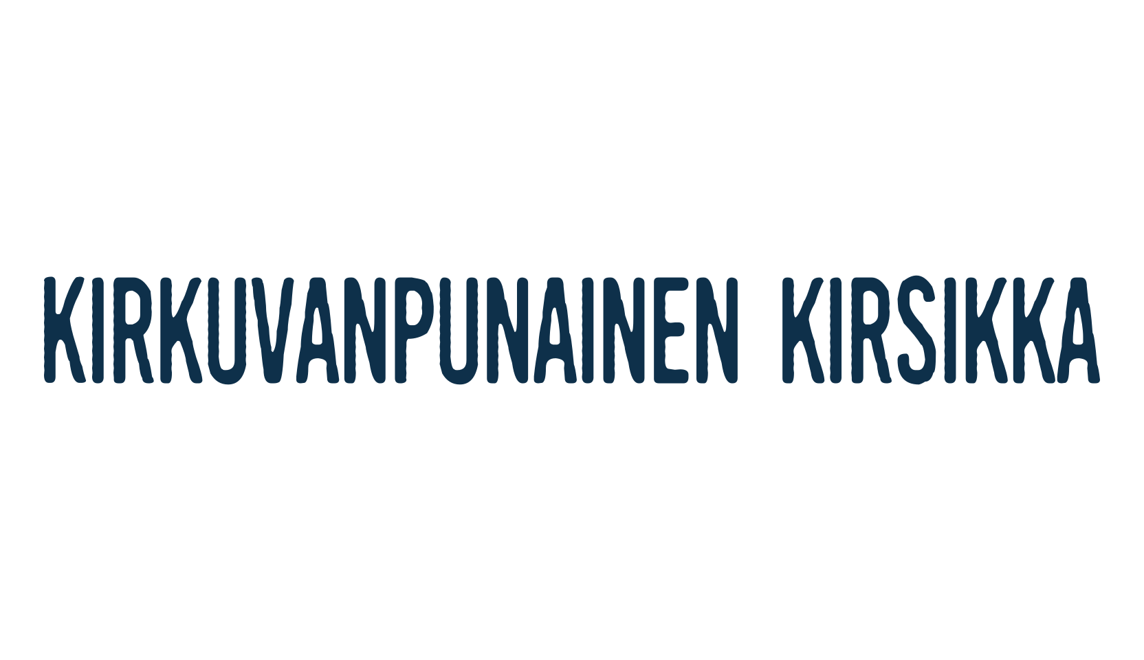 Kirkuvanpunainen kirsikka, eroded font preview