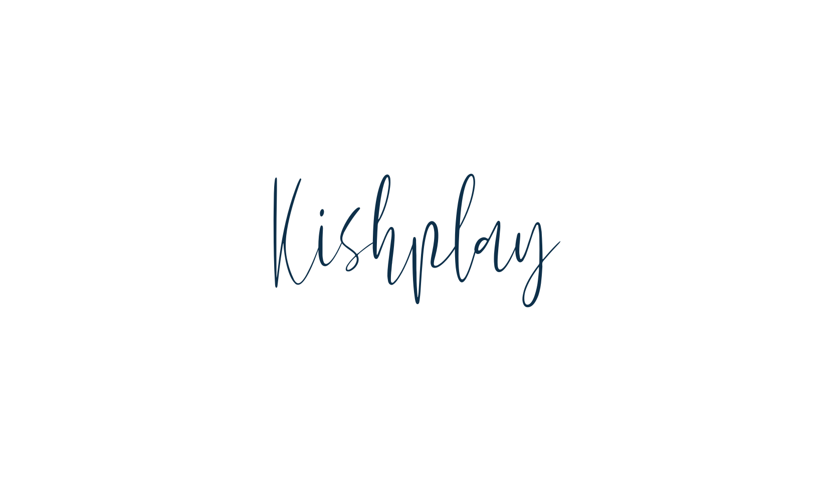 Kishplay, script handwritten fancy decorative calligraphy font preview