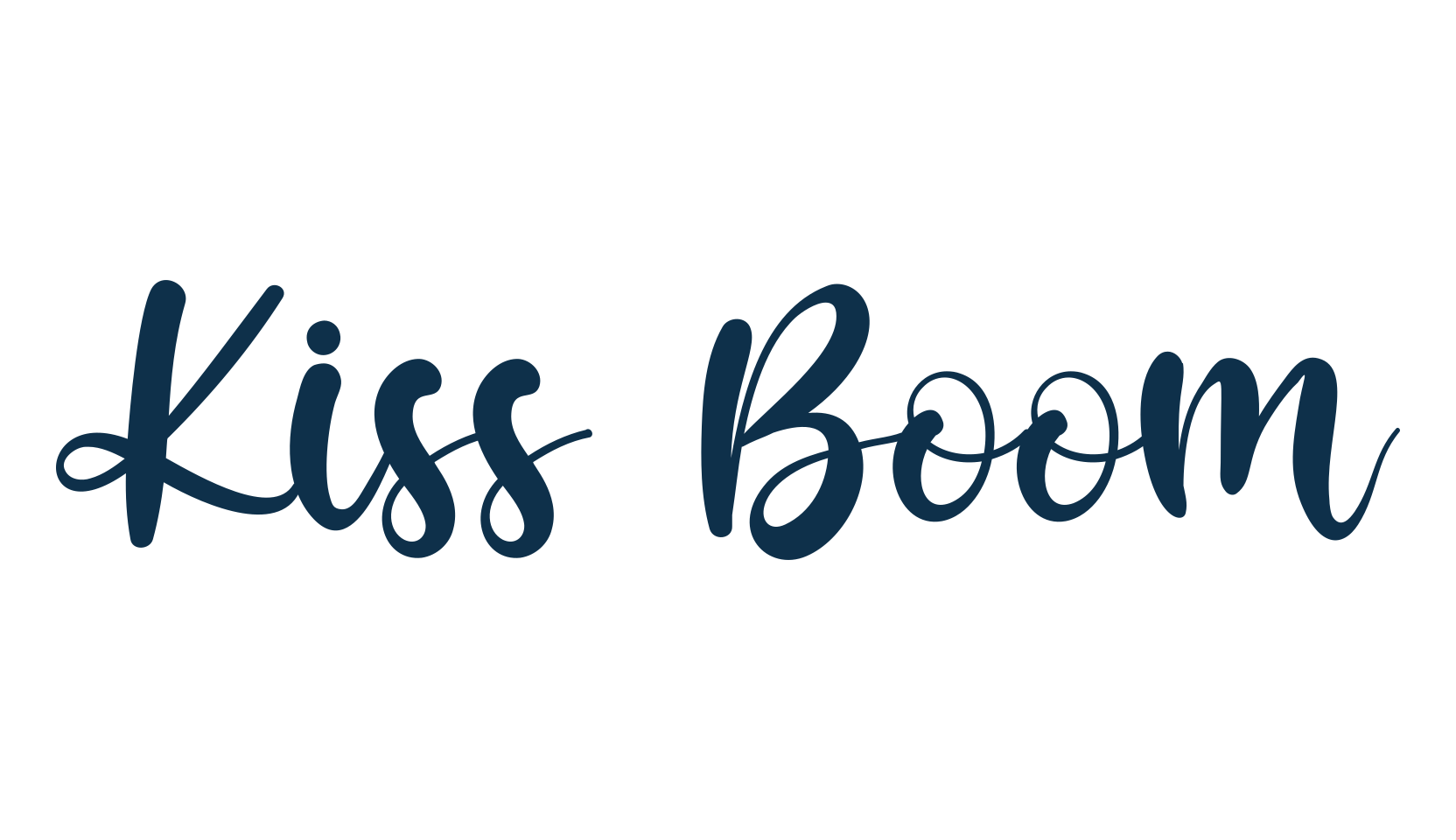 Kiss Boom, calligraphy font preview