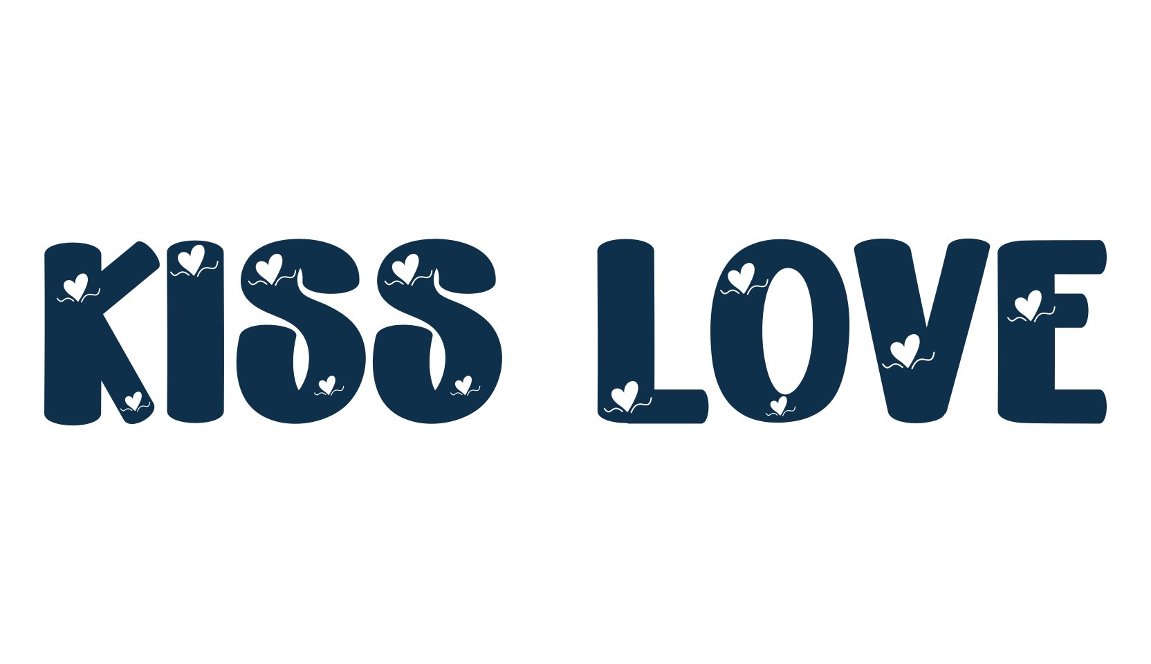 Kiss Love, fancy decorative font preview