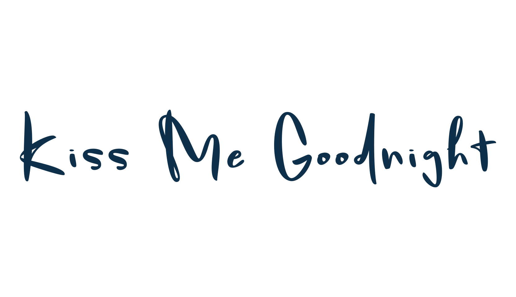Kiss Me Goodnight, script handwritten fancy decorative calligraphy font preview