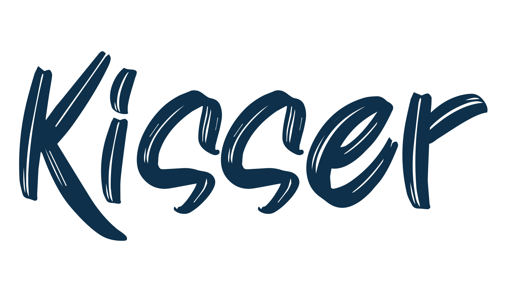 Kisser, brush font preview