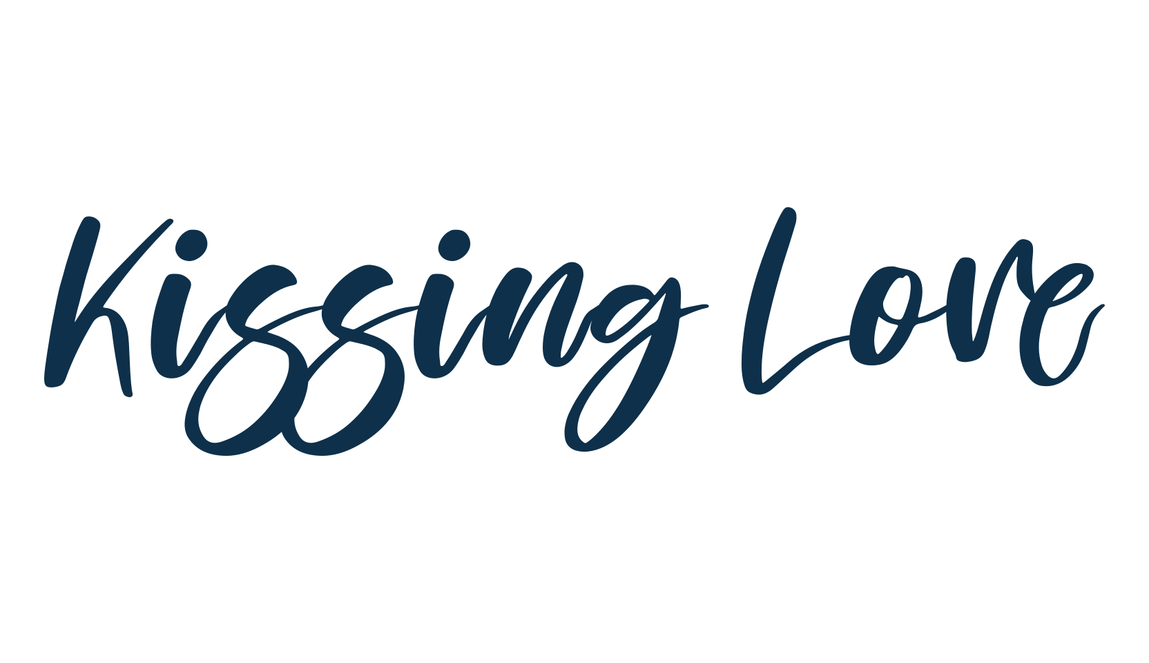 Kissing Love, script handwritten fancy decorative calligraphy font preview