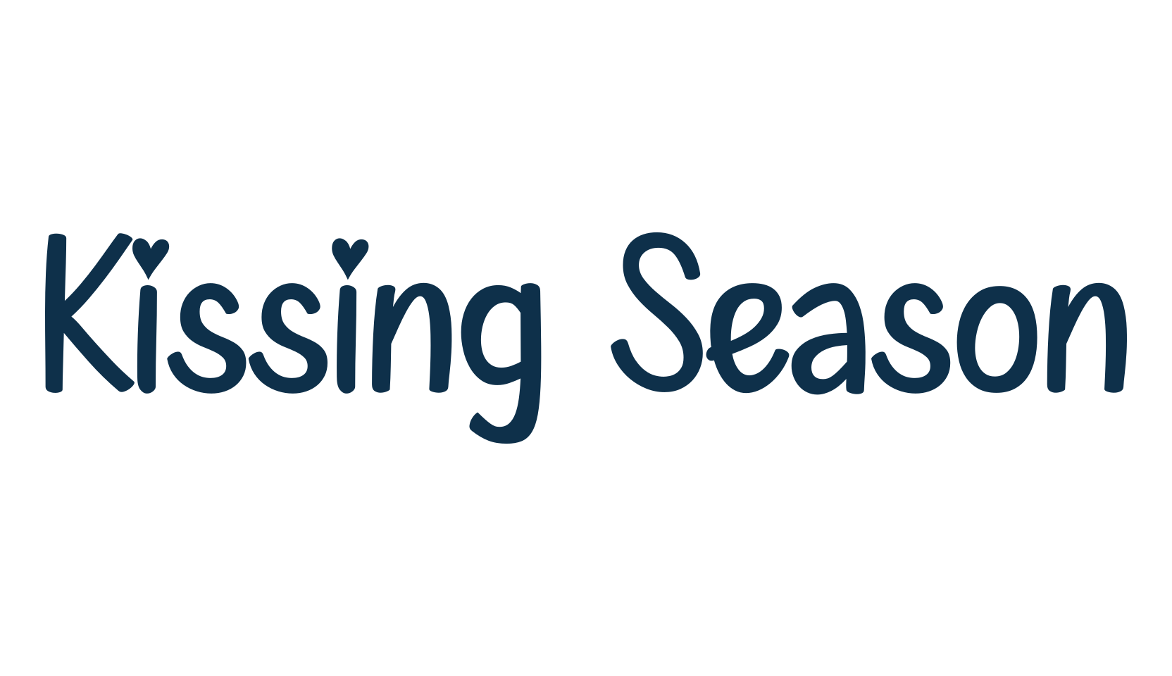 Kissing Season, fancy decorative font preview