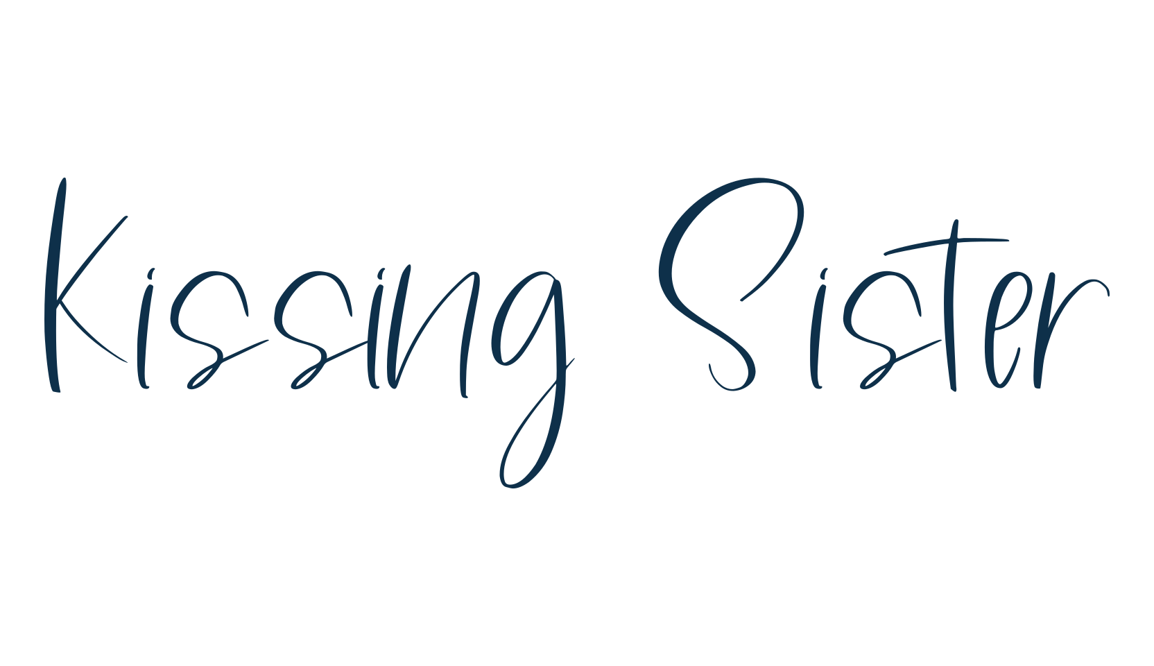 Kissing Sister, script handwritten fancy decorative calligraphy font preview