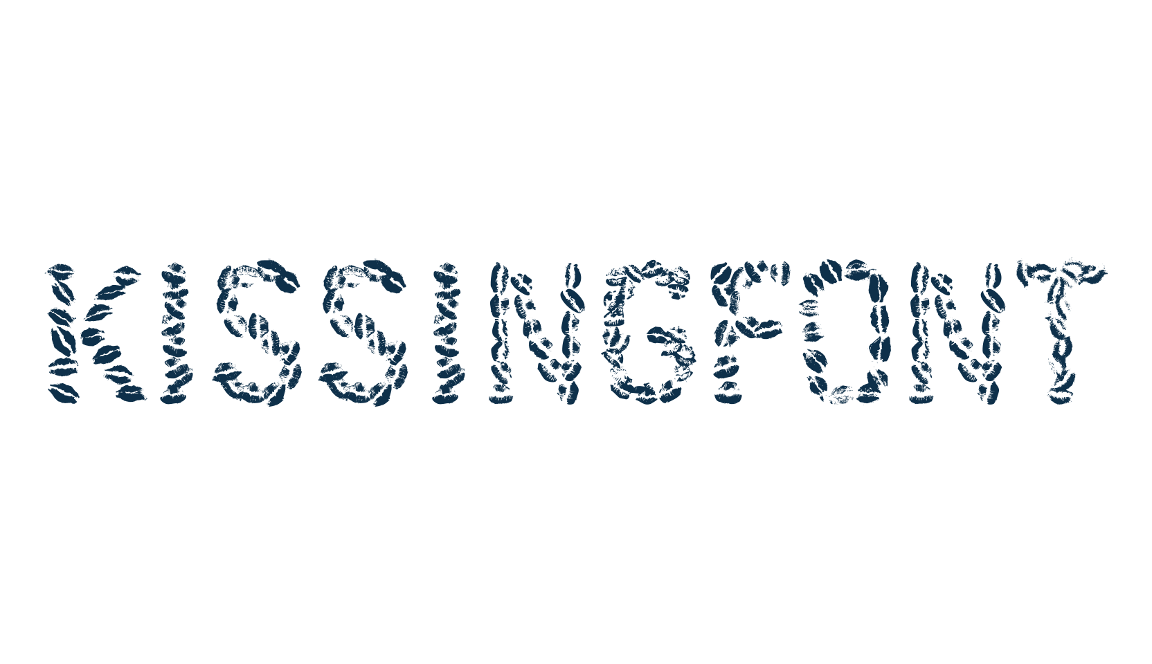 Kissingfont, fancy decorative font preview