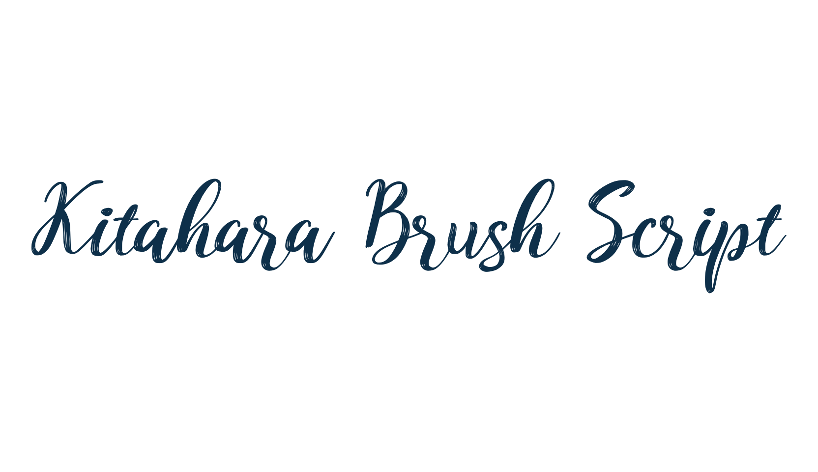 Kitahara Brush Script, fancy various decorative script calligraphy font preview