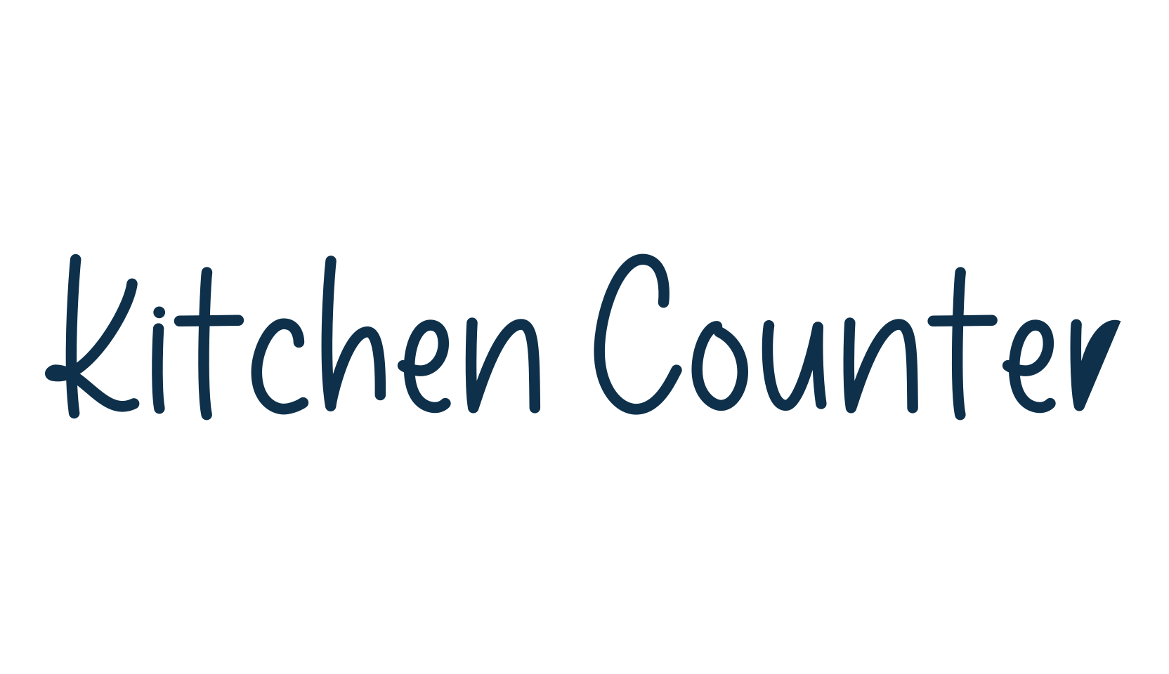 Kitchen Counter, handwriting font preview