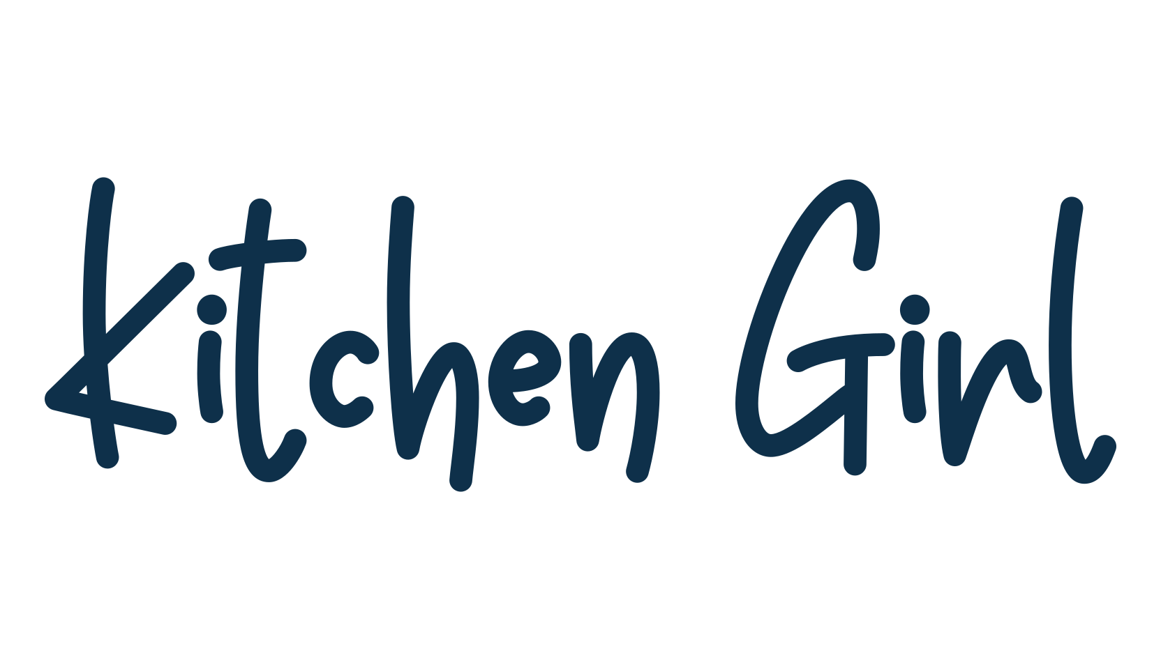 Kitchen Girl, handwriting font preview