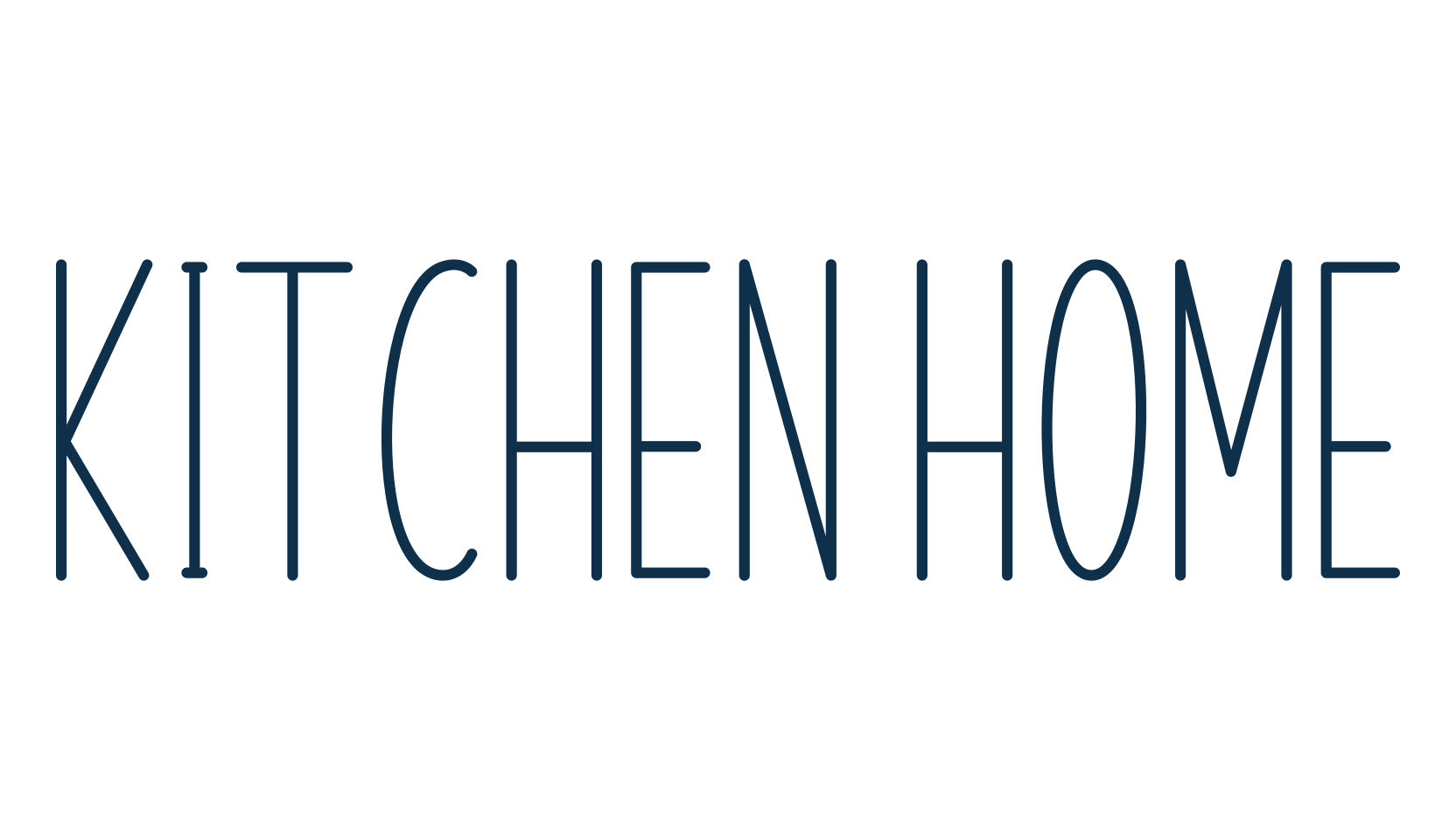 Kitchen Home, various font preview