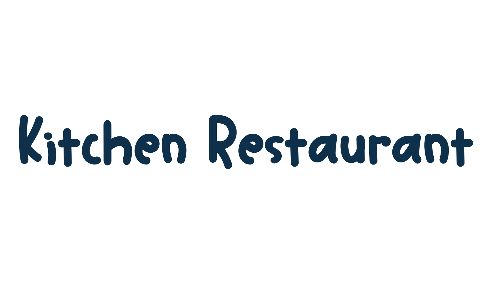 Kitchen Restaurant, fancy cartoon decorative font preview