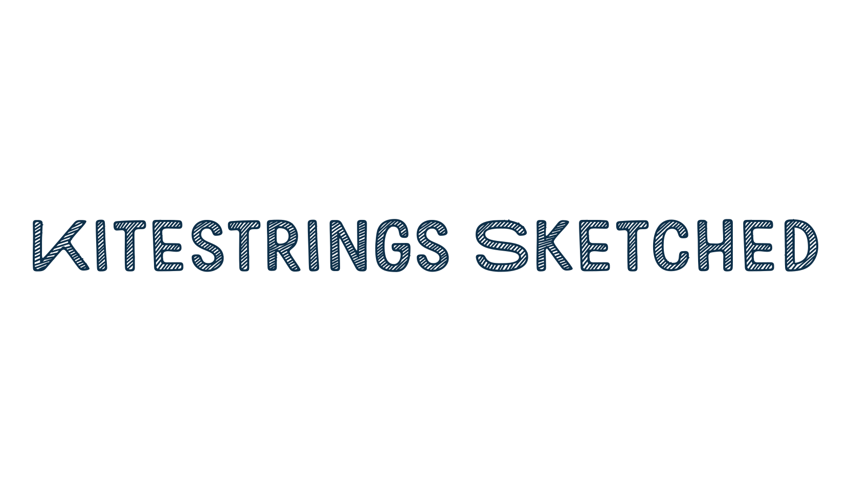 Kitestrings Sketched, various font preview
