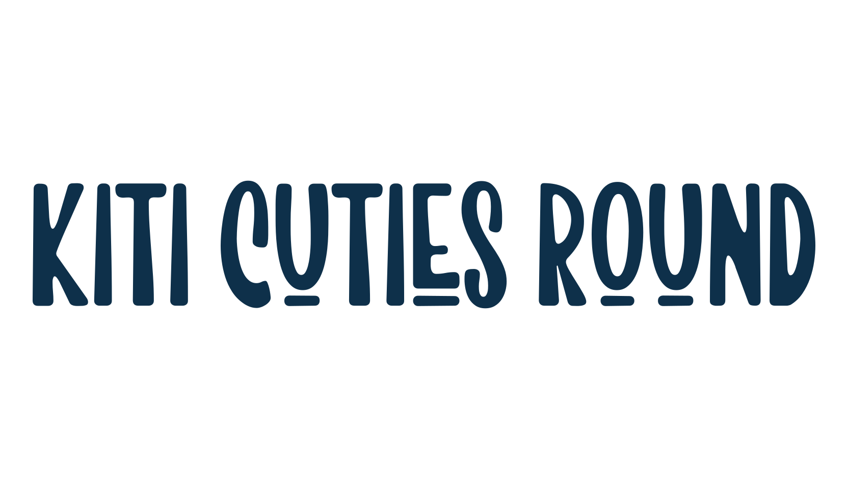 Kiti Cuties Round, fancy cartoon decorative font preview