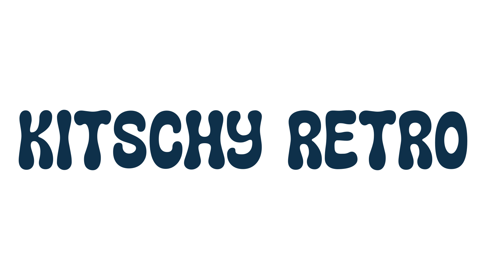 Kitschy Retro, fancy groovy decorative font preview