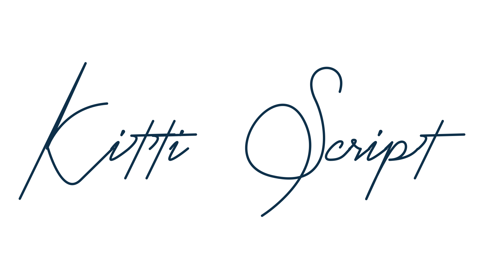 Kitti Script, handwriting font preview