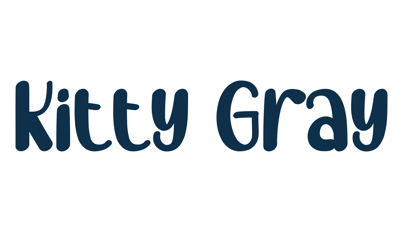 Kitty Gray, various font preview