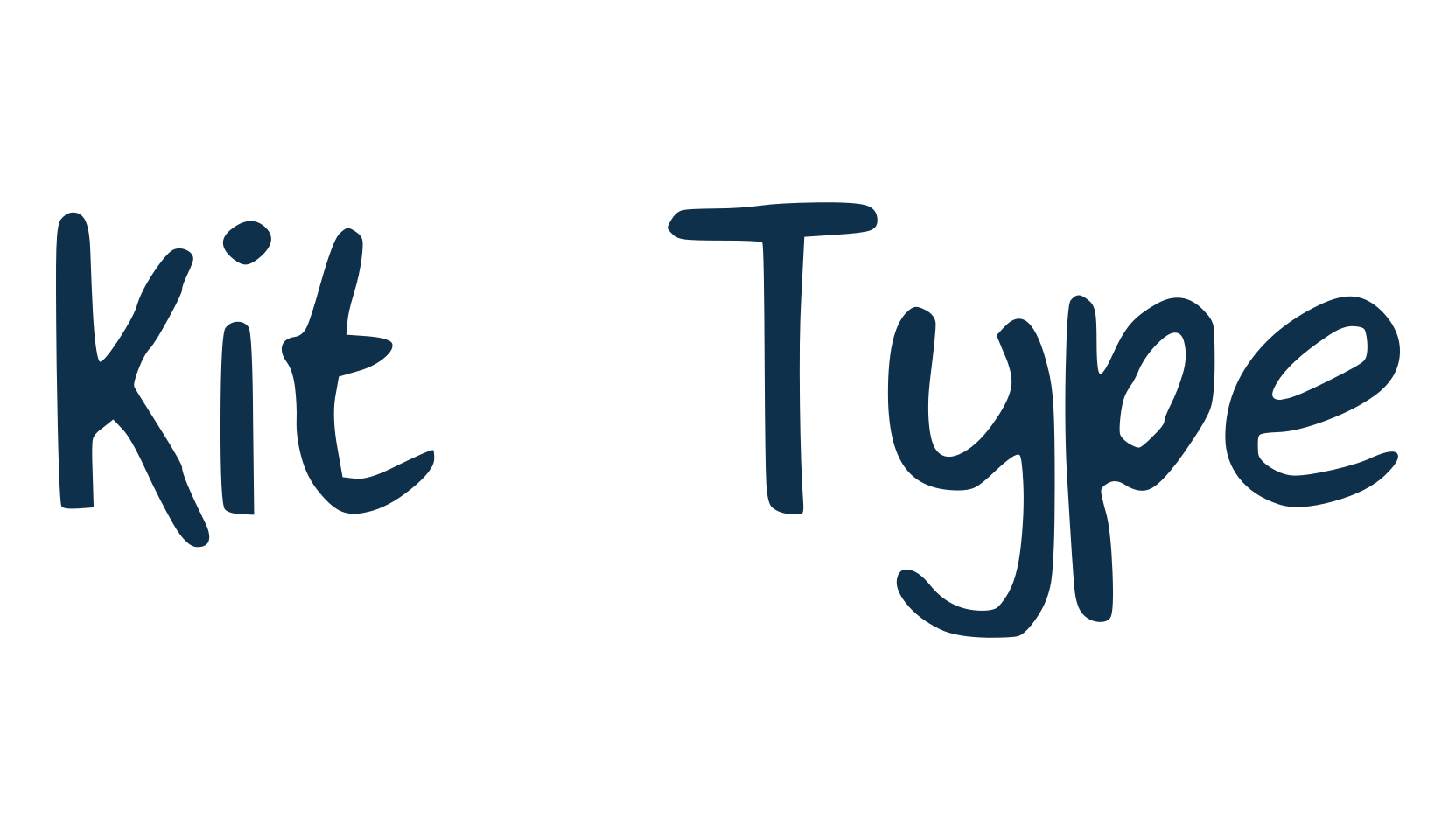 Kit Type, handwriting font preview