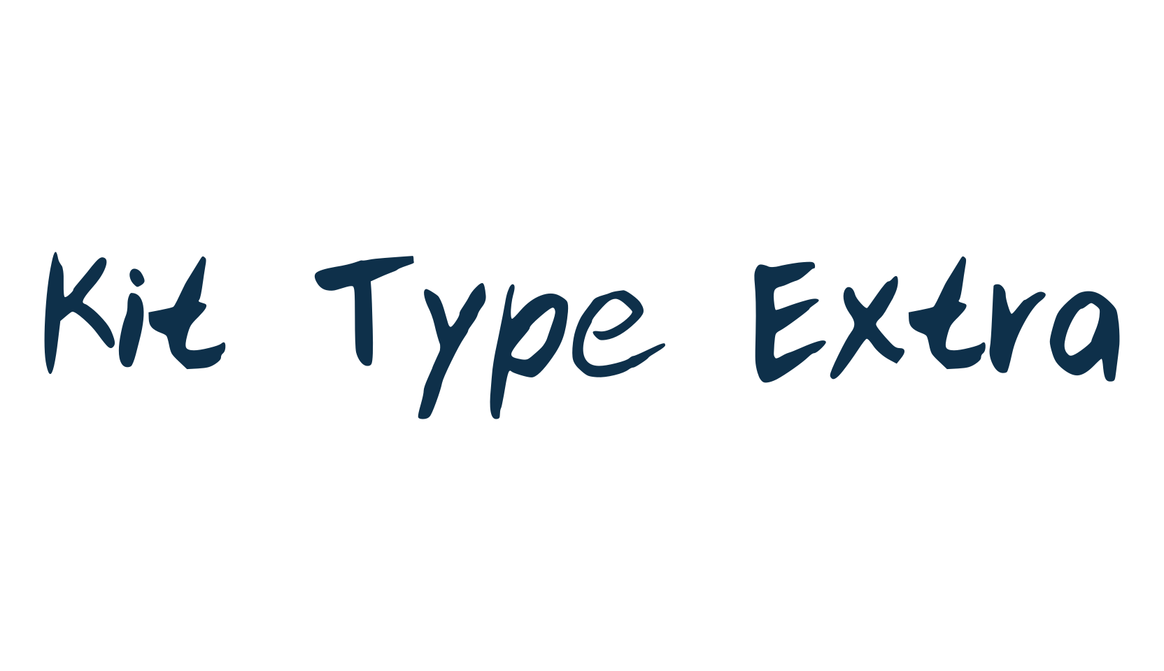 Kit Type Extra, script handwritten fancy decorative calligraphy font preview