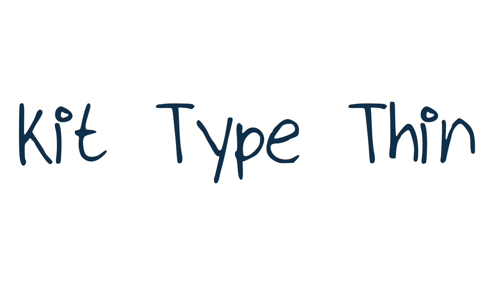Kit Type Thin, handwriting font preview