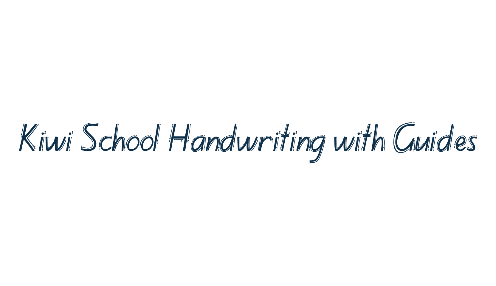Kiwi School Handwriting with Guides, school font preview