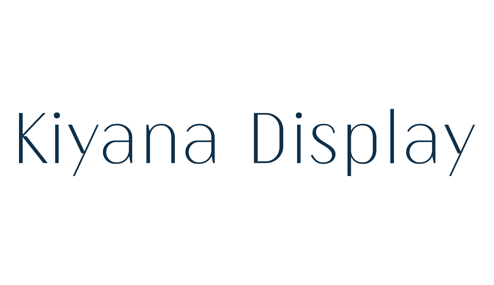 Kiyana Display, sans serif font preview