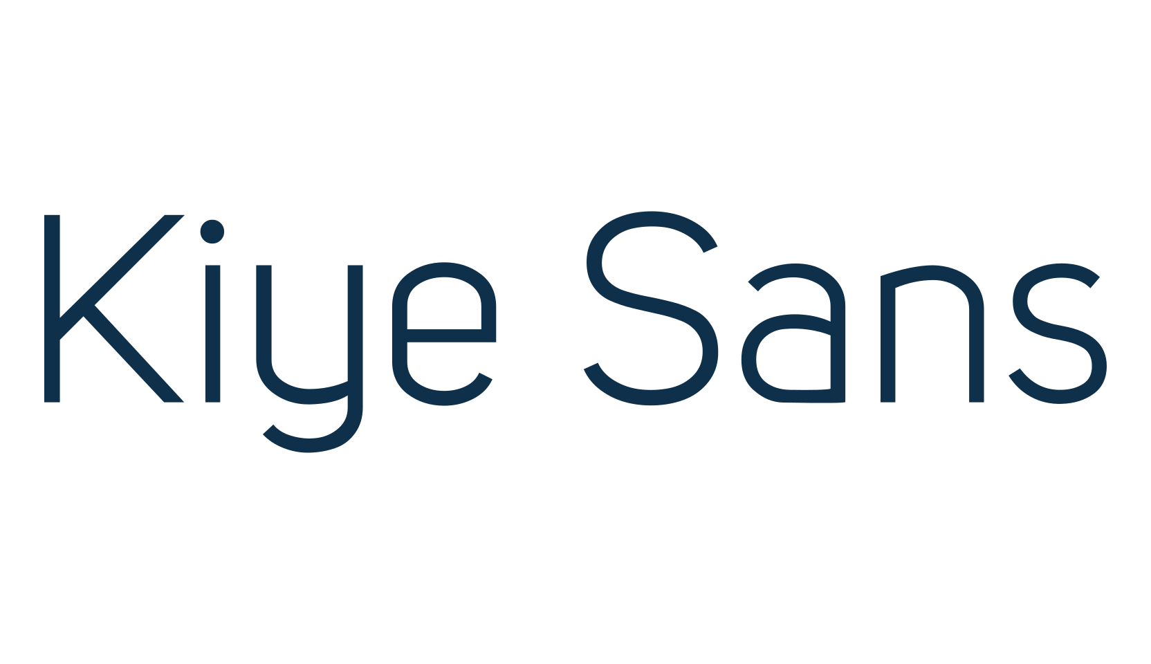 Kiye Sans, basic sans serif font preview