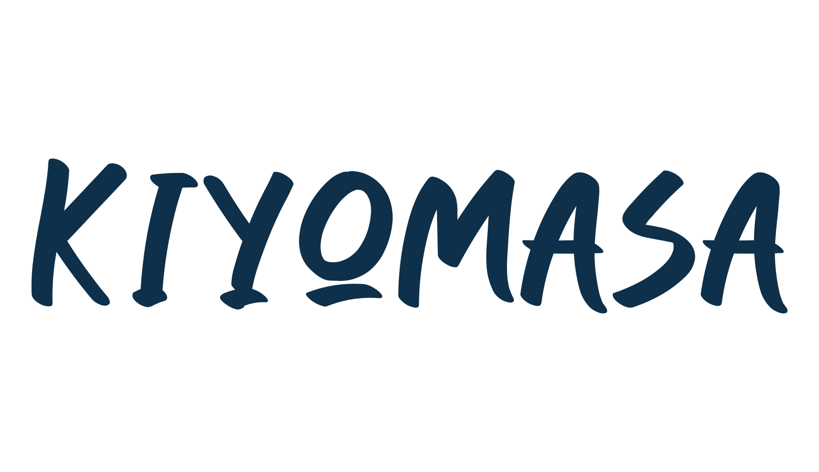 Kiyomasa, script brush fancy decorative calligraphy font preview