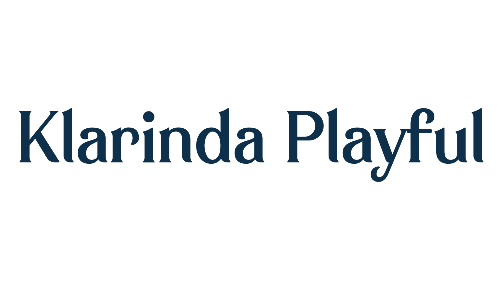 Klarinda Playful, serif font preview