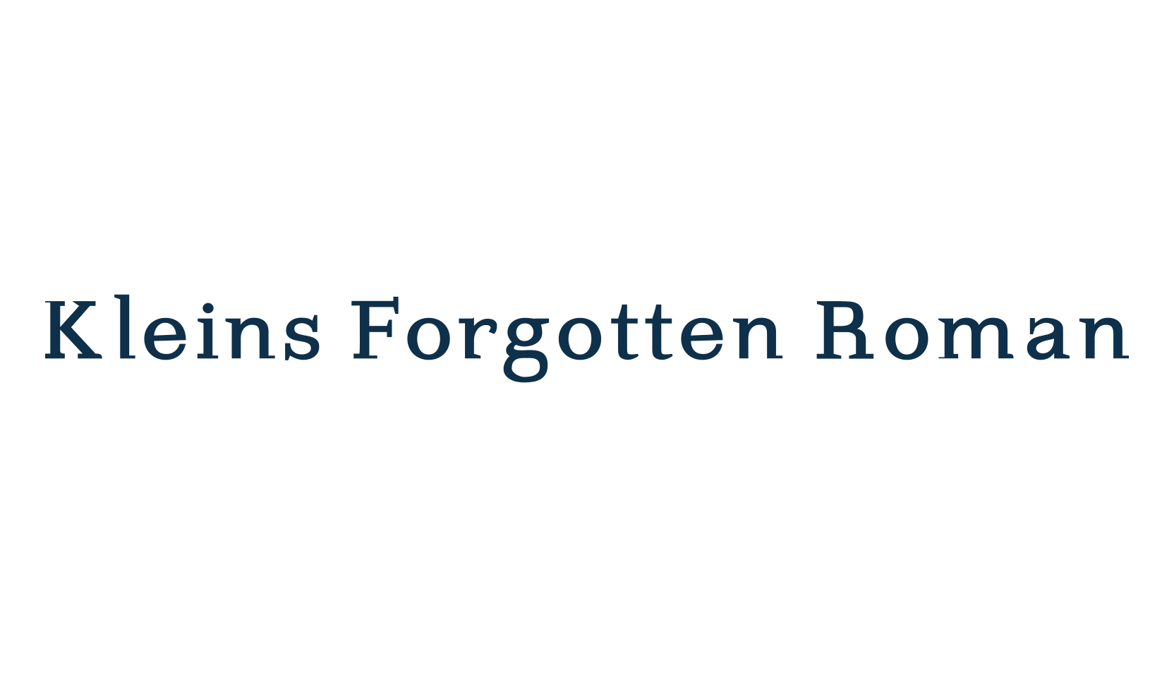 Kleins Forgotten Roman, basic serif font preview