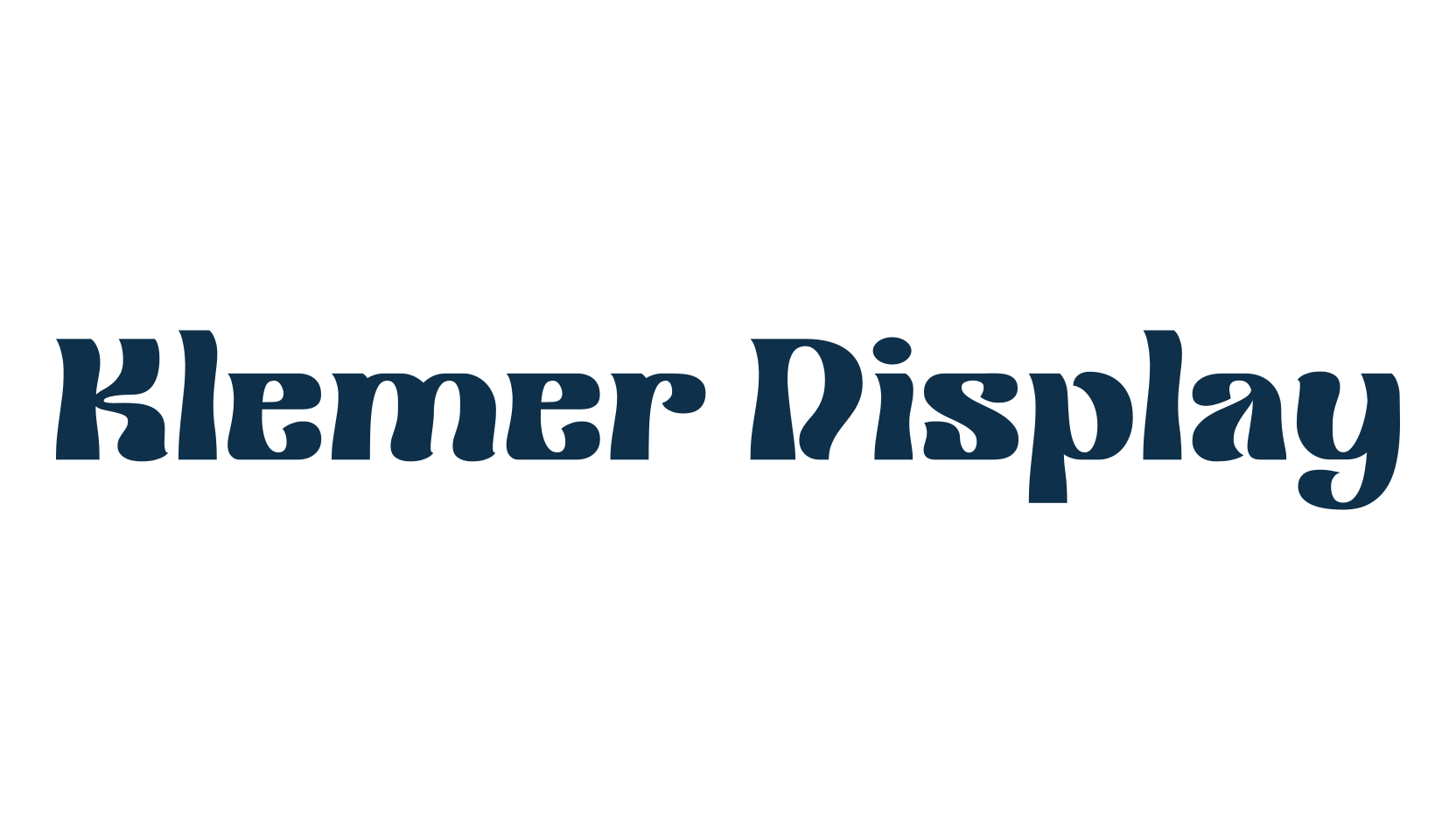 Klemer Display, fancy groovy decorative font preview