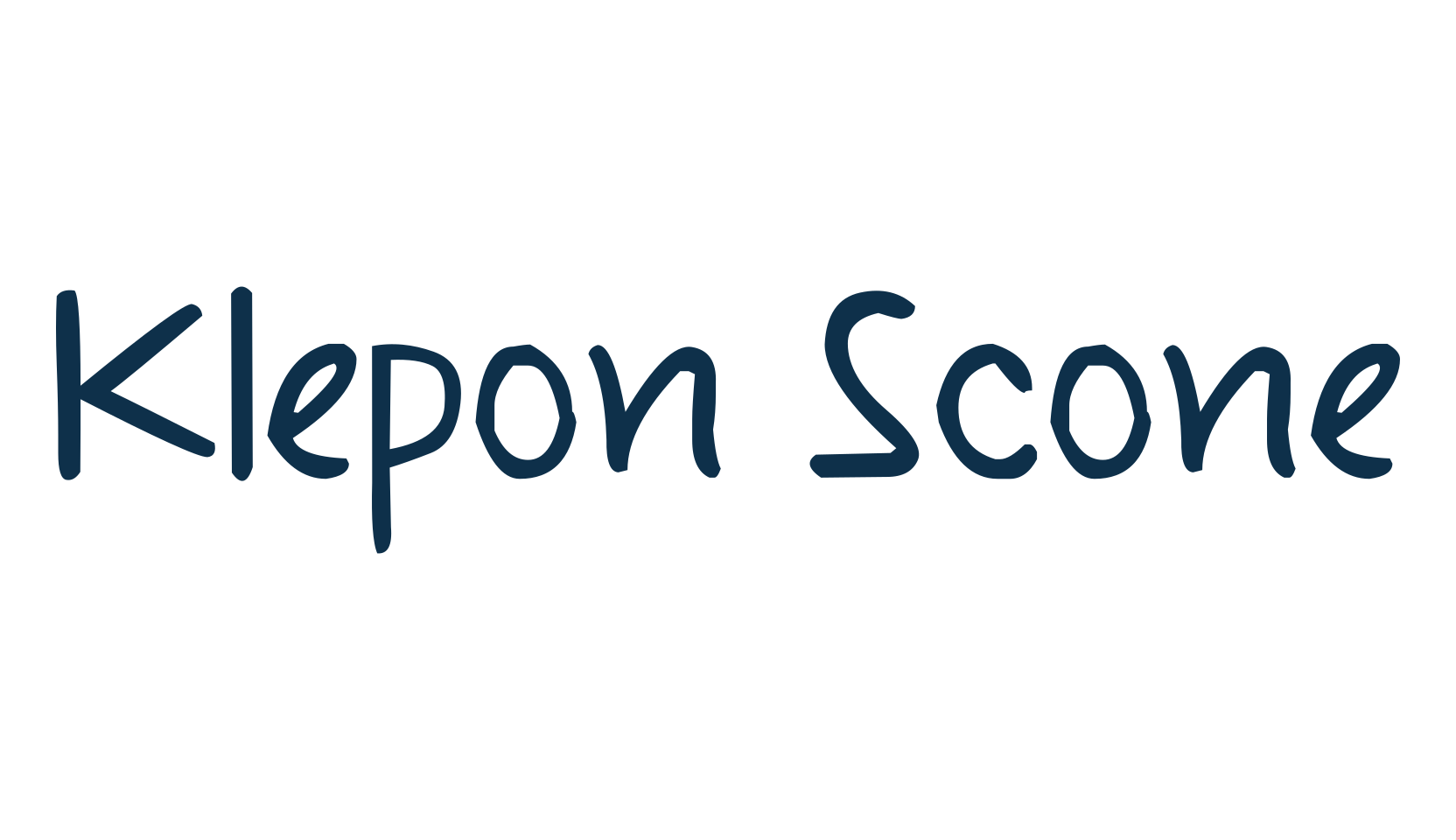 Klepon Scone, handwriting font preview