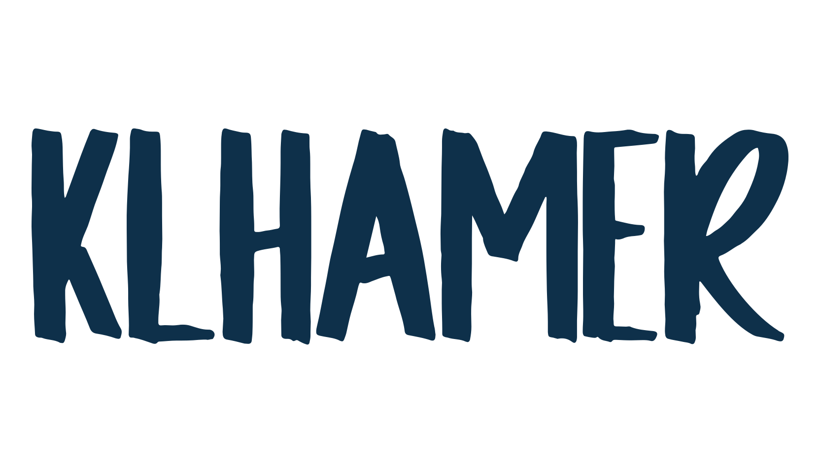 Klhamer, brush font preview