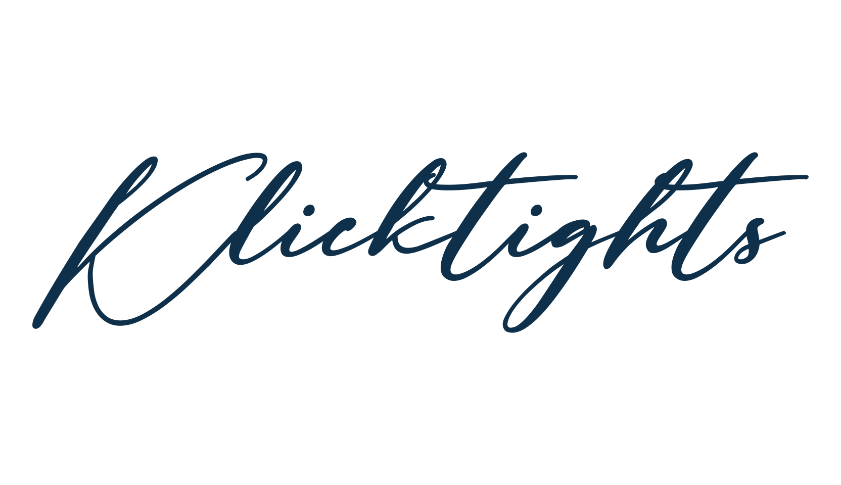 Klicktights, script handwritten fancy decorative calligraphy font preview