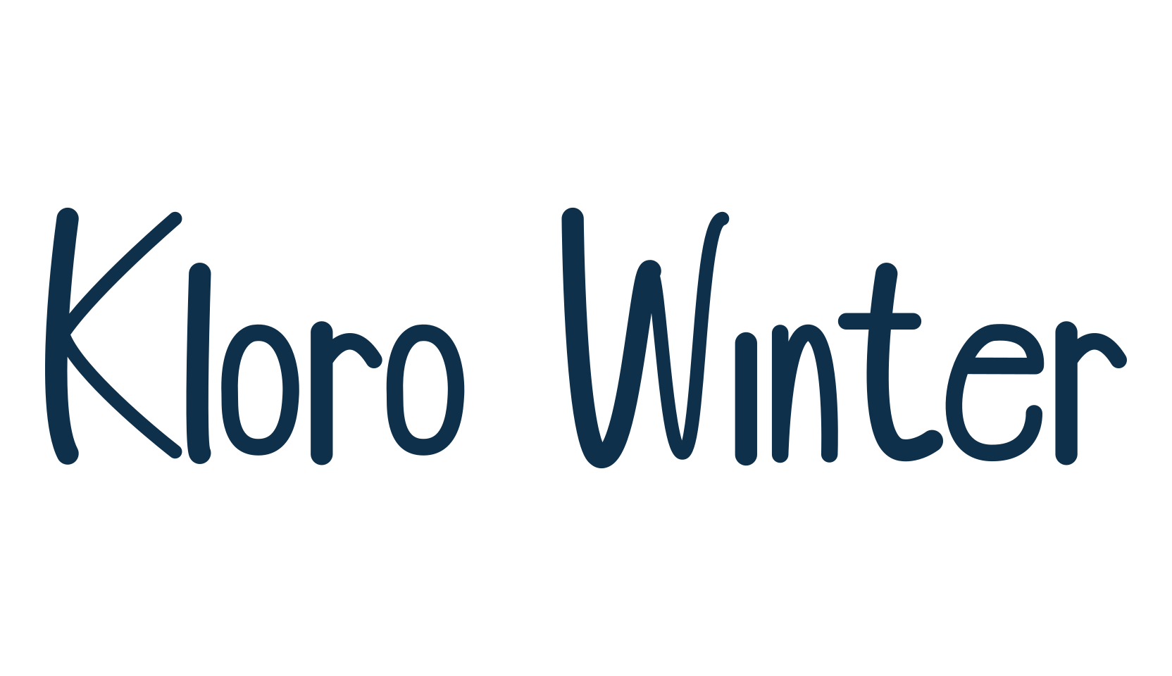 Kloro Winter, display market font preview