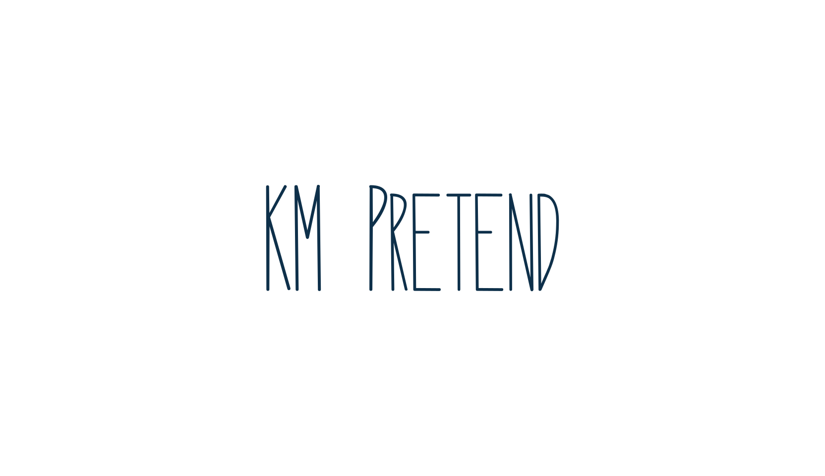 KM Pretend, fancy various decorative font preview