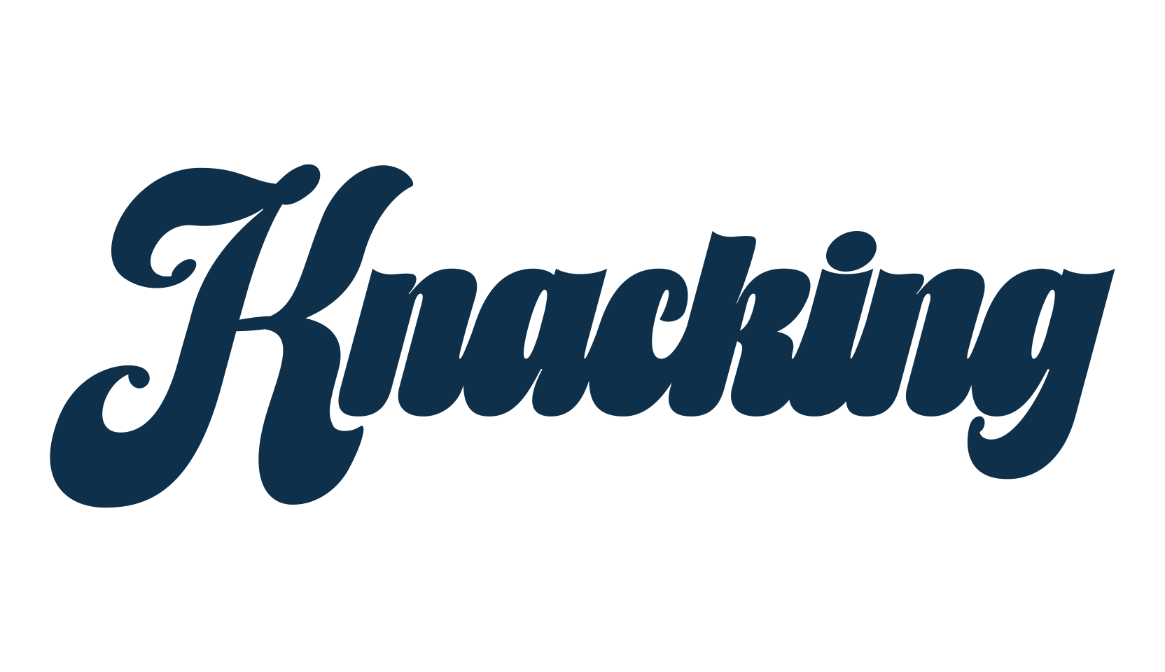 Knacking, old school font preview